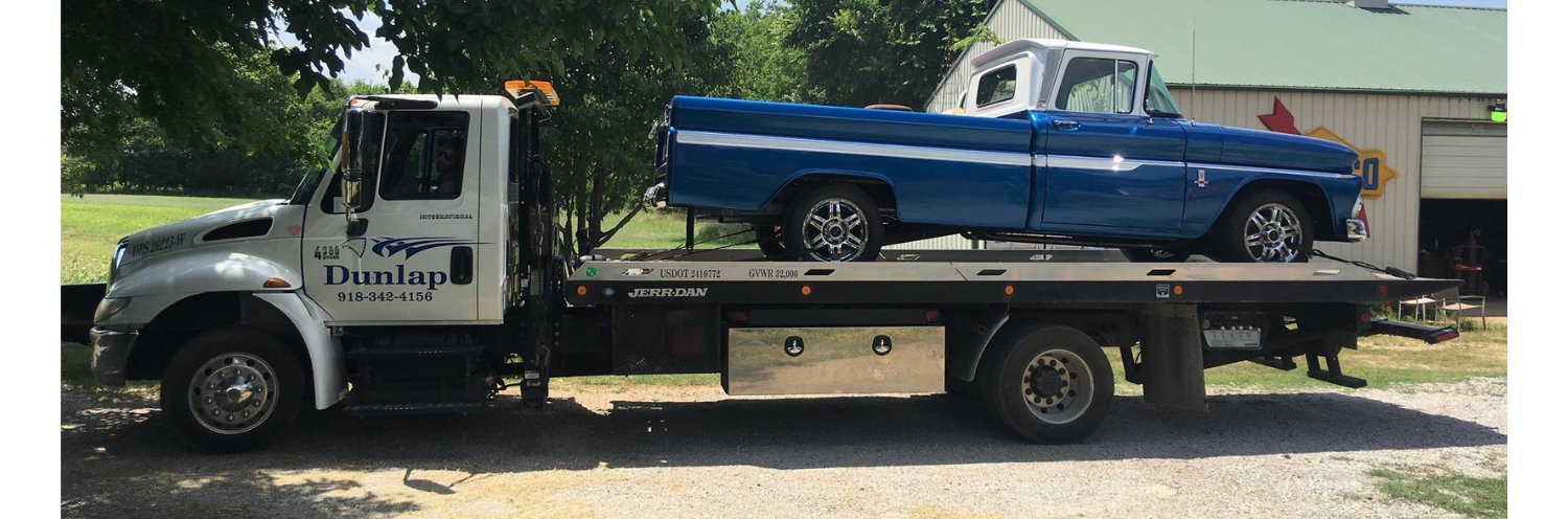 Towing a vintage truck